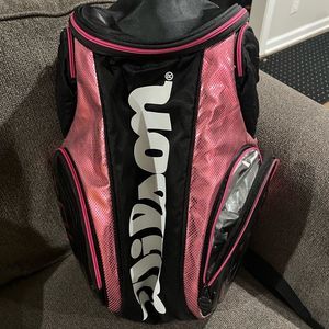 Wilson Tour 15 Pack Tennis Backpack Black & pink Thermoguard